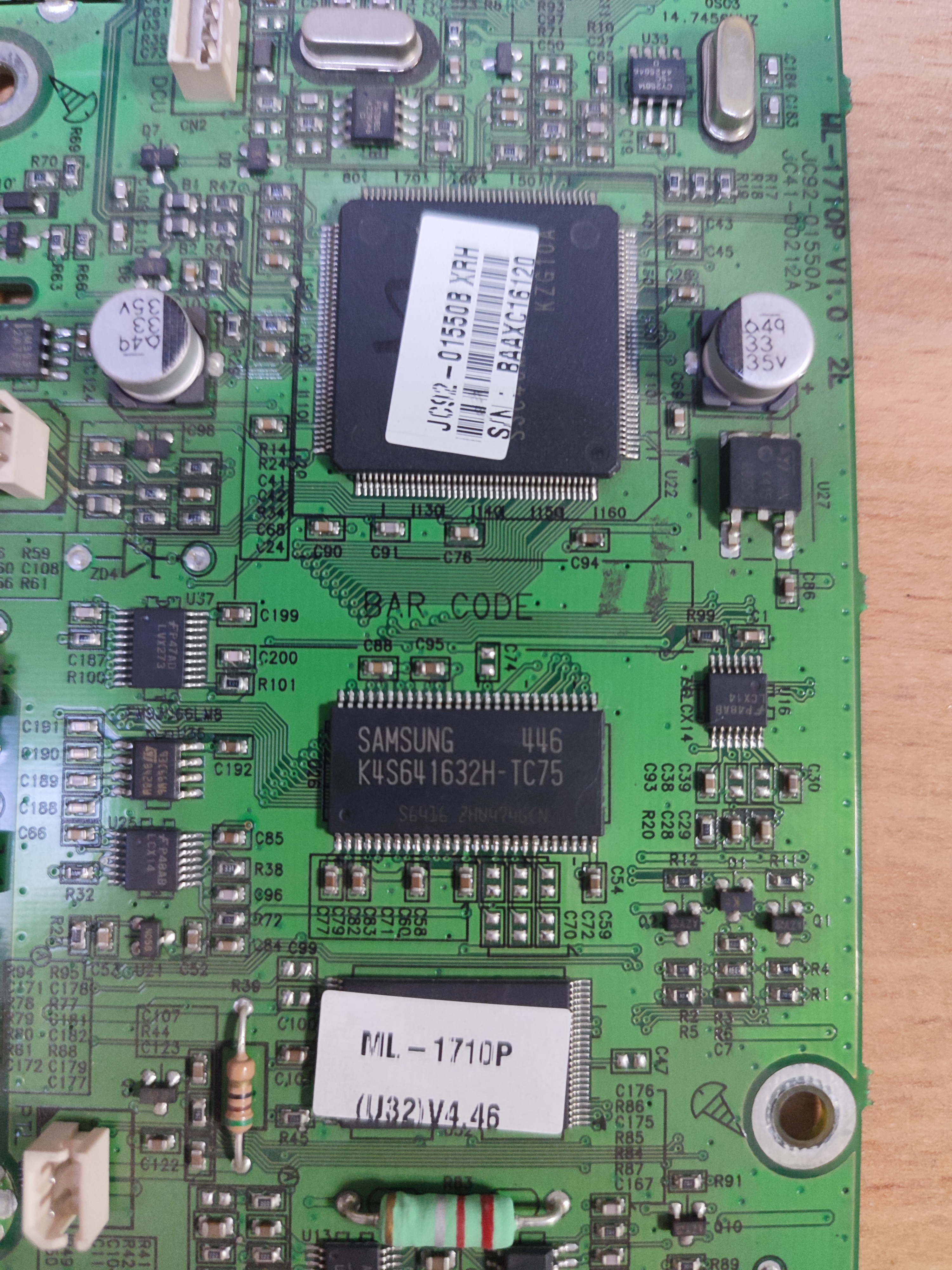 Плата управления (форматтера) JC92-01550B Xerox Phaser 3121 / Samsung ML-1710P — миниатюра 2