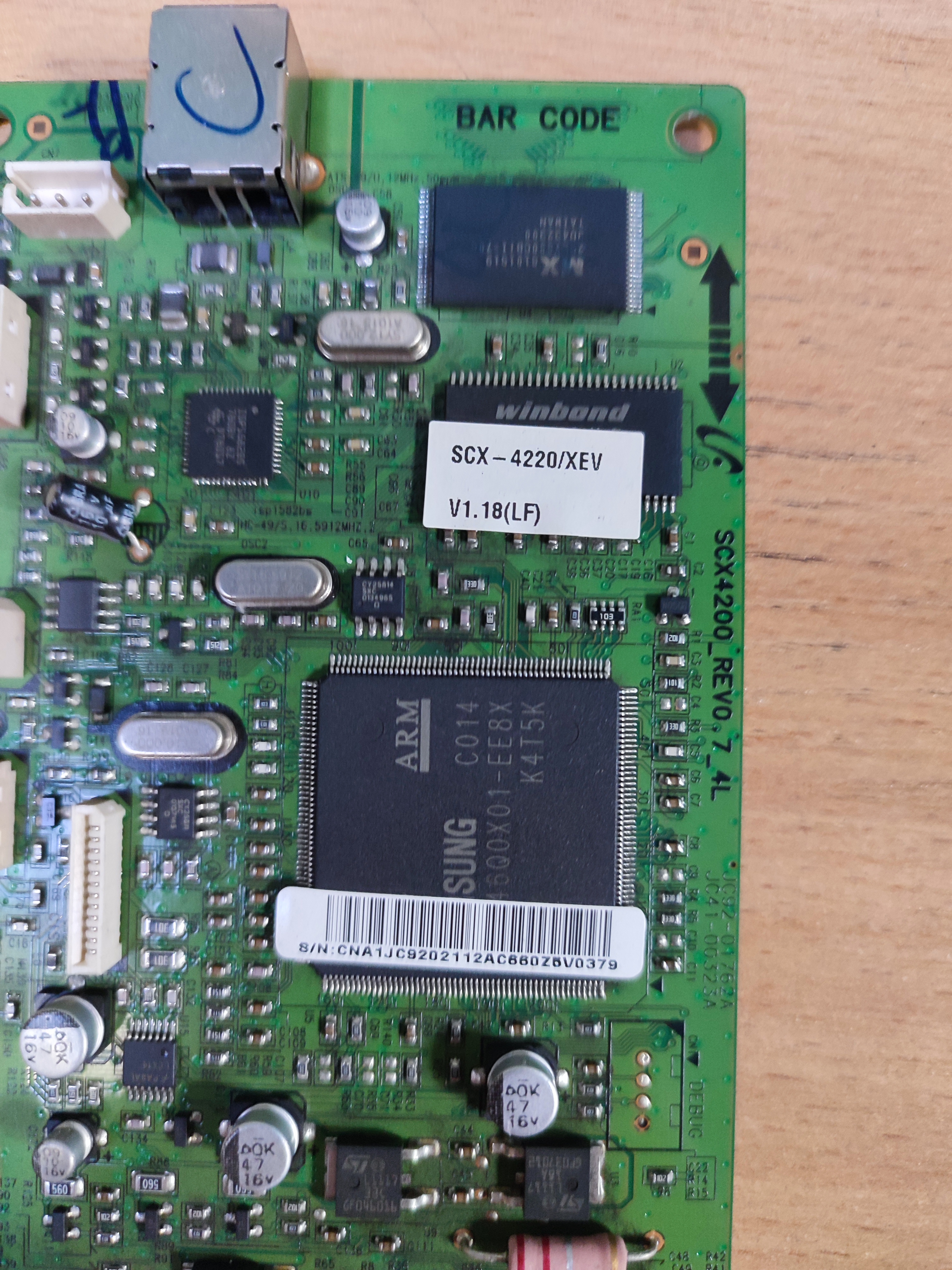 Плата форматтера 140N63204 | JC92-01762A | JC41-00323A | JC92-02112A Samsung SCX-4200/ 4200R/ 4220 Xerox 3119 — миниатюра 3