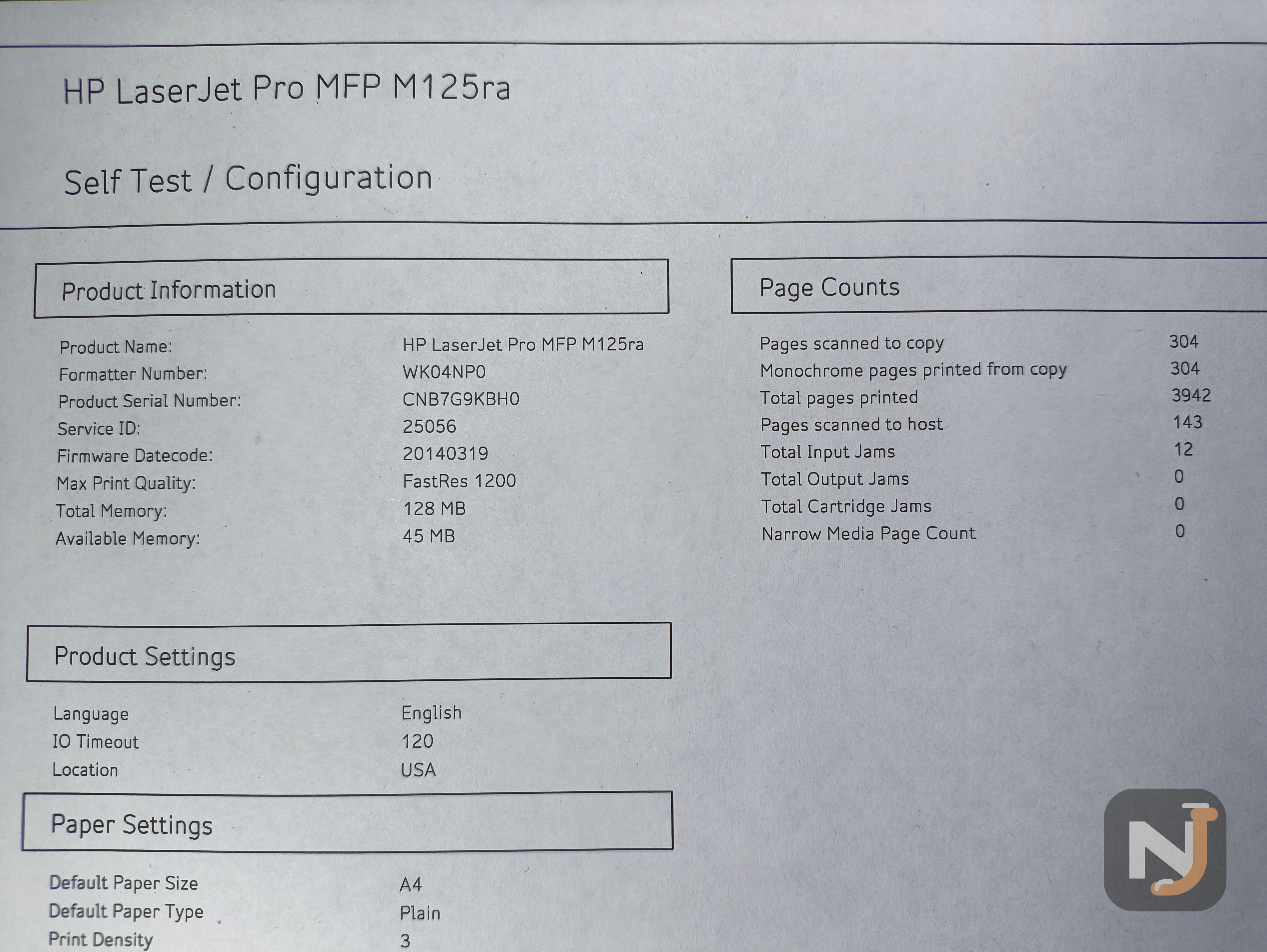 Мфу лазерное HP LaserJet Pro M125r пробег 3942с — миниатюра 5