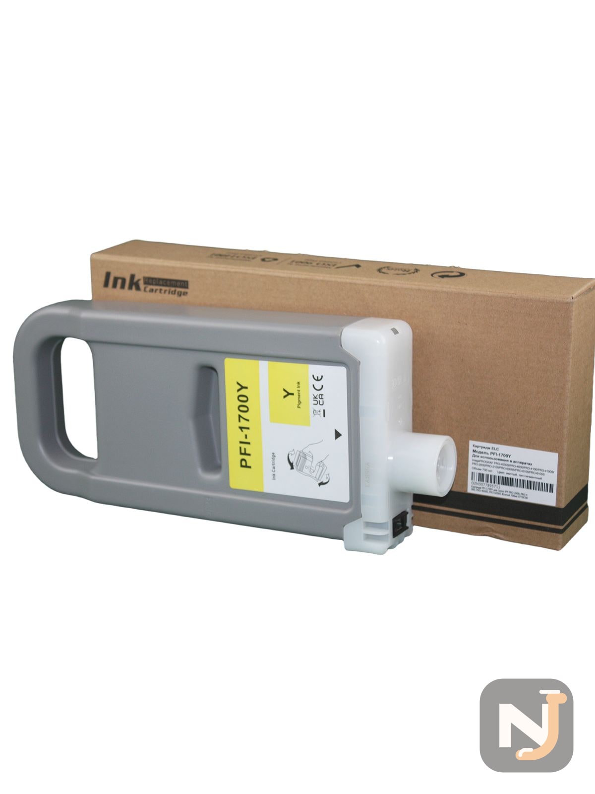 Картридж PFI-1700Y для Canon iPF PRO-2000, PRO-4000, PRO-4000S, PRO-6000S Желтый 700мл 0778C001 ELC, Красноярск
